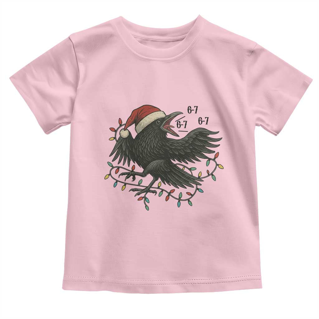 Funny Raven Six Seven Meme Toddler T Shirt Christmas Gift For Gen Z TS12 Light Pink Print Your Wear