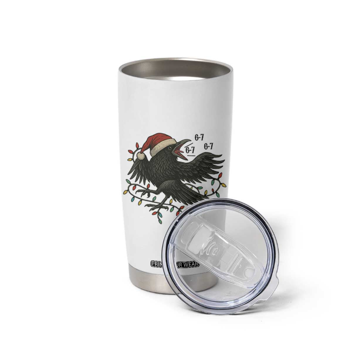 Funny Raven Six Seven Meme Tumbler Cup Christmas Gift For Gen Z TS12 Print Your Wear
