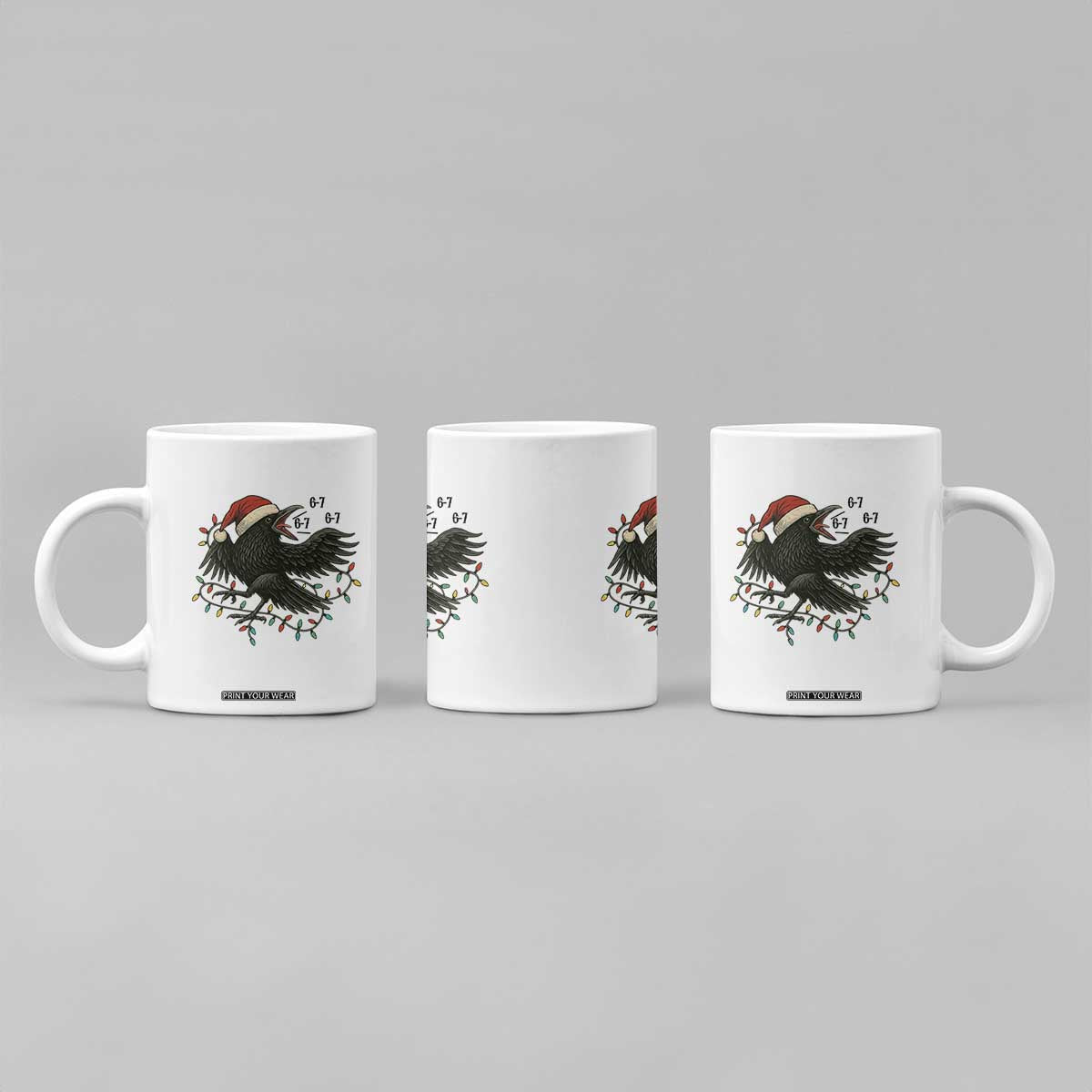 Funny Raven Six Seven Meme Coffee Mug Christmas Gift For Gen Z TS12 Print Your Wear