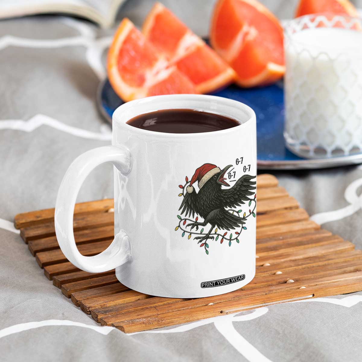 Funny Raven Six Seven Meme Coffee Mug Christmas Gift For Gen Z TS12 Print Your Wear
