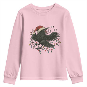 Funny Raven Six Seven Meme Youth Sweatshirt Christmas Gift For Gen Z TS12 Light Pink Print Your Wear