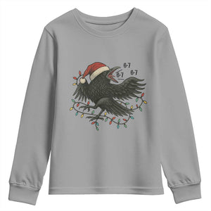 Funny Raven Six Seven Meme Youth Sweatshirt Christmas Gift For Gen Z TS12 Sport Gray Print Your Wear
