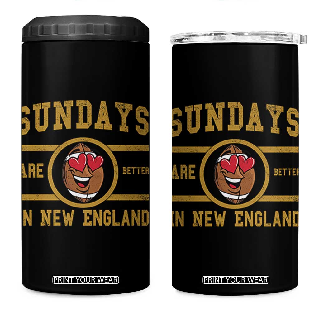 Sundays Are Better In NE 4 in 1 Can Cooler Tumbler Game Day Lover Gift TS12 One Size: 16 oz Black Print Your Wear