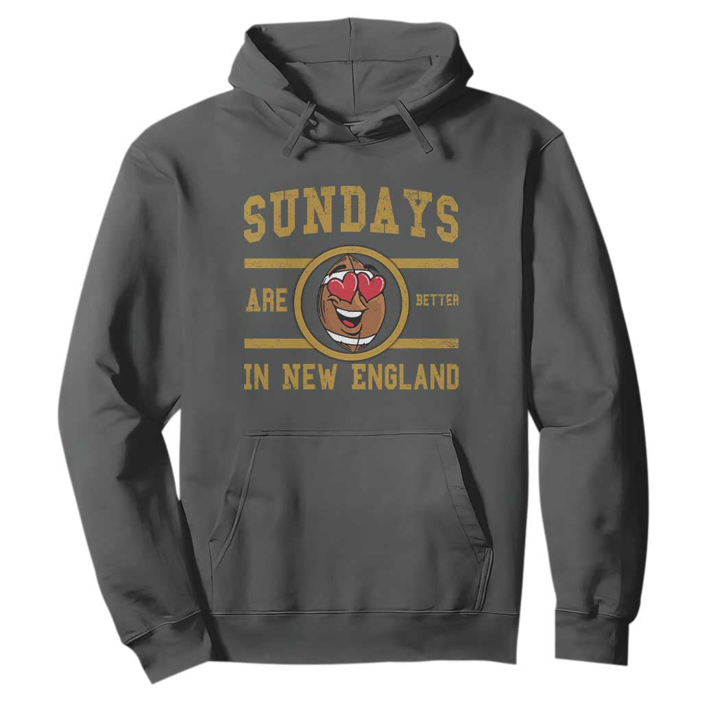 Sundays Are Better In NE Hoodie Game Day Lover Gift TS12 Dark Heather Print Your Wear