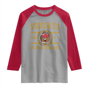 Sundays Are Better In NE Raglan Shirt Game Day Lover Gift TS12 Sport Gray Red Print Your Wear