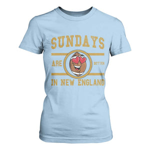 Sundays Are Better In NE T Shirt For Women Game Day Lover Gift TS12 Light Blue Print Your Wear