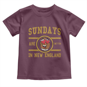 Sundays Are Better In NE Toddler T Shirt Game Day Lover Gift TS12 Maroon Print Your Wear