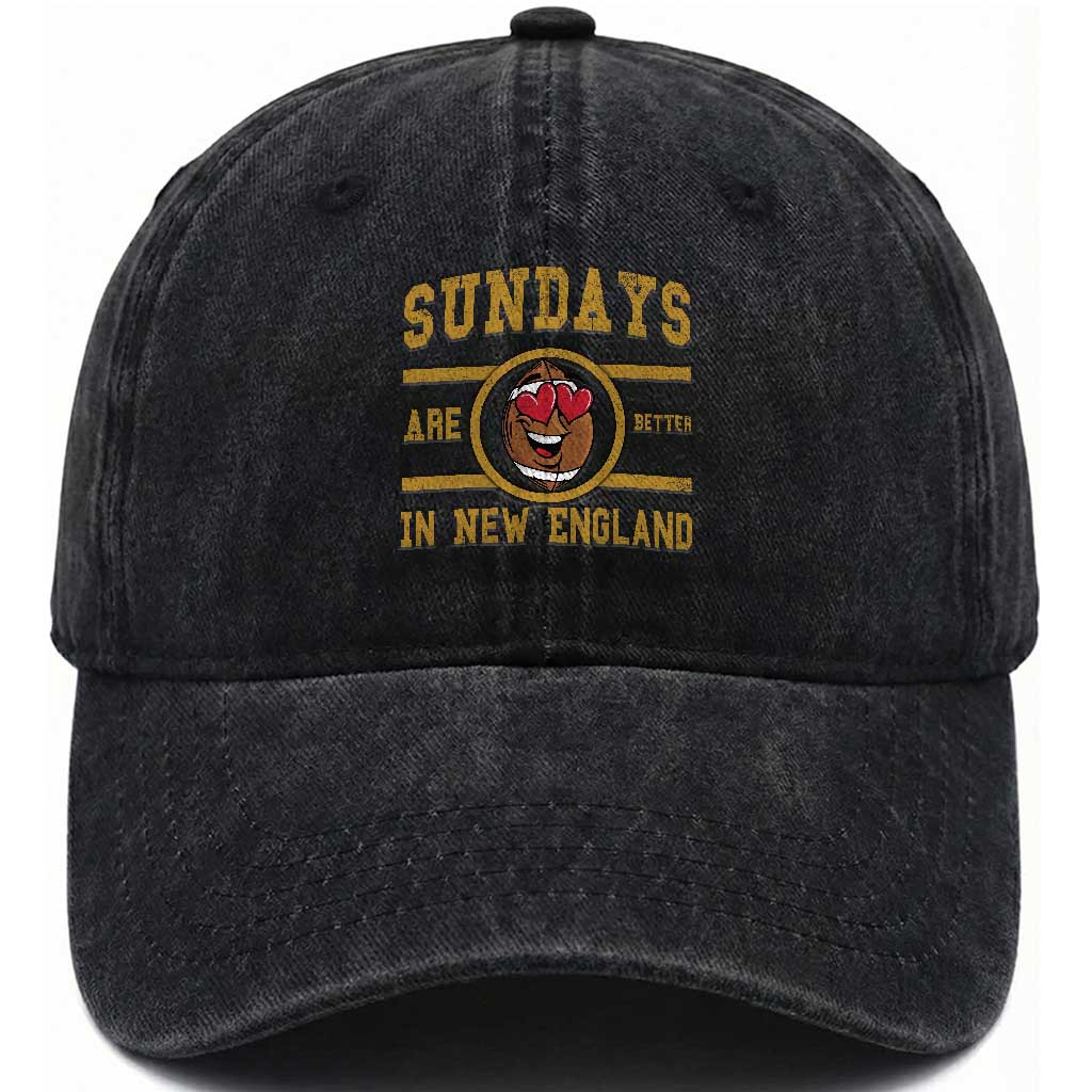 Sundays Are Better In NE Washed Cotton Baseball Cap Game Day Lover Gift TS12 Print Your Wear