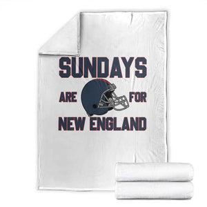 Sundays Are For NE Throw Blanket Game Day Lover Gift TS12 White Print Your Wear