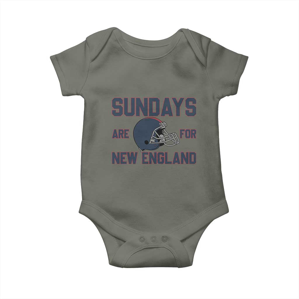 Sundays Are For NE Baby Onesie Game Day Lover Gift TS12 Military Green Print Your Wear