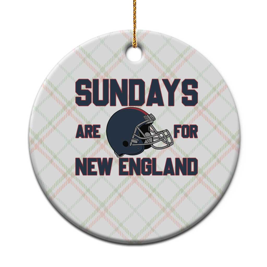 Sundays Are For NE Ceramic Ornament Game Day Lover Gift TS12 1pc Christmas Plaid Print Your Wear