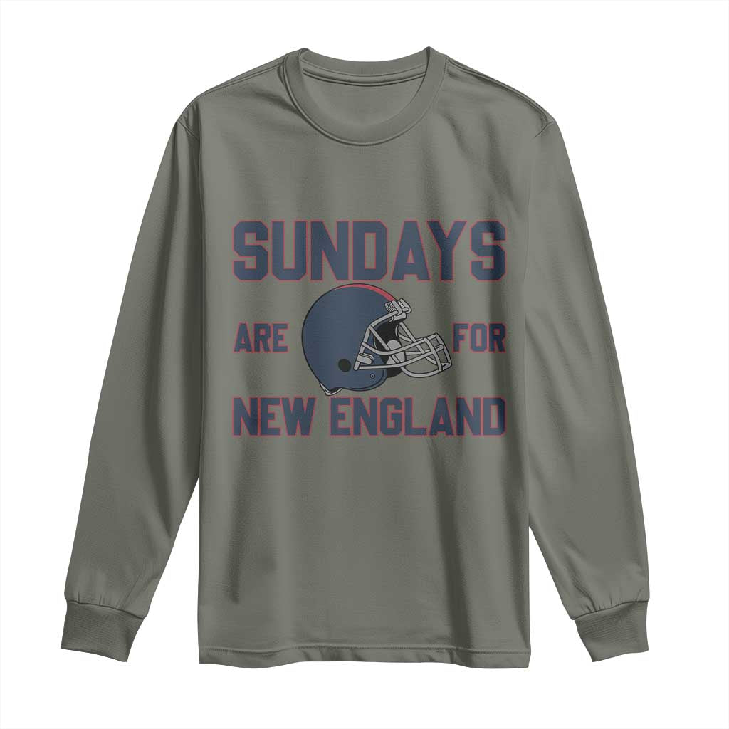 Sundays Are For NE Long Sleeve Shirt Game Day Lover Gift TS12 Military Green Print Your Wear