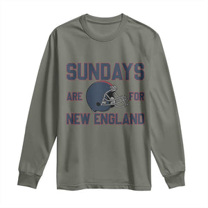Sundays Are For NE Long Sleeve Shirt Game Day Lover Gift TS12 Military Green Print Your Wear
