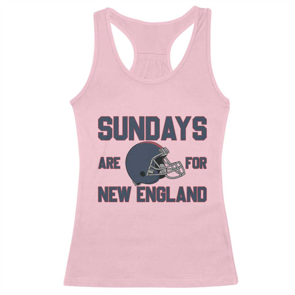 Sundays Are For NE Racerback Tank Top Game Day Lover Gift TS12 Light Pink Print Your Wear