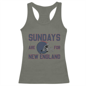 Sundays Are For NE Racerback Tank Top Game Day Lover Gift TS12 Military Green Print Your Wear