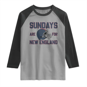 Sundays Are For NE Raglan Shirt Game Day Lover Gift TS12 Sport Gray Black Print Your Wear
