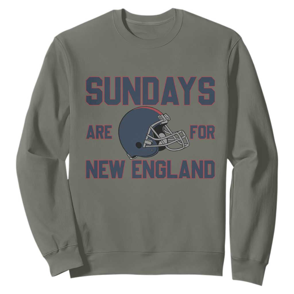 Sundays Are For NE Sweatshirt Game Day Lover Gift TS12 Military Green Print Your Wear
