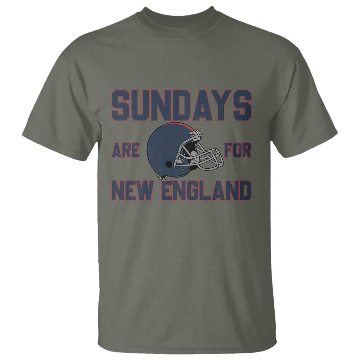 Sundays Are For NE T Shirt Game Day Lover Gift TS12 Military Green Print Your Wear