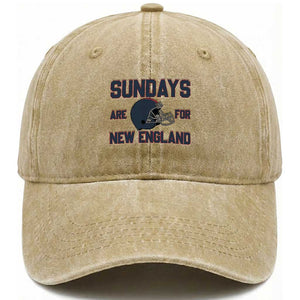 Sundays Are For NE Washed Cotton Baseball Cap Game Day Lover Gift TS12 Print Your Wear