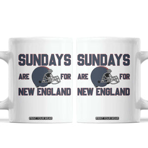 Sundays Are For NE Coffee Mug Game Day Lover Gift TS12 White Print Your Wear