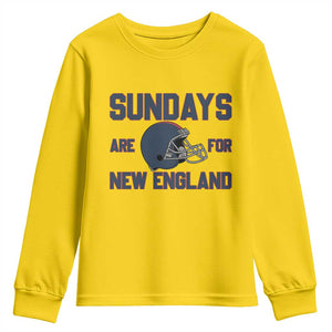 Sundays Are For NE Youth Sweatshirt Game Day Lover Gift TS12 Daisy Print Your Wear