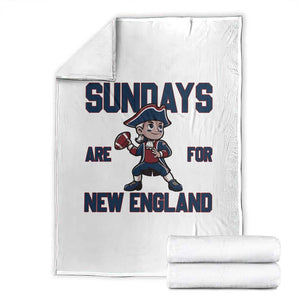 Sundays Are For NE Throw Blanket Game Day Sports Fan Gift TS12 White Print Your Wear