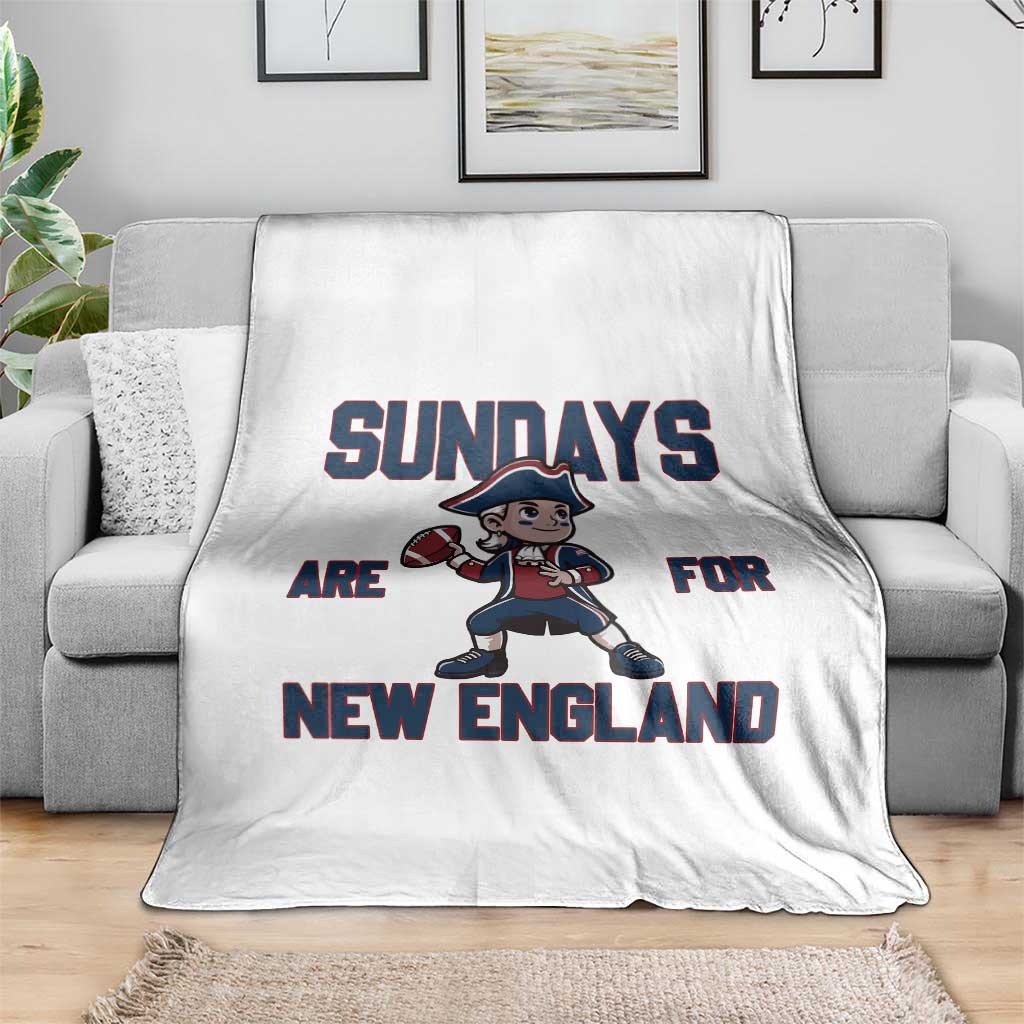 Sundays Are For NE Throw Blanket Game Day Sports Fan Gift TS12 Print Your Wear