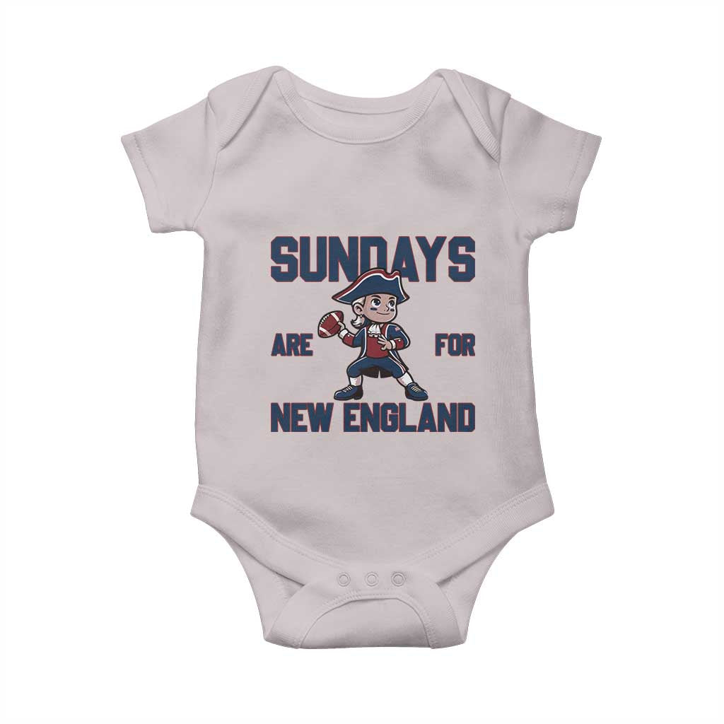 Sundays Are For NE Baby Onesie Game Day Sports Fan Gift TS12 Ice Gray Print Your Wear