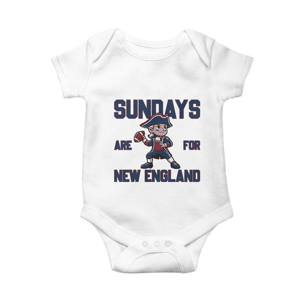 Sundays Are For NE Baby Onesie Game Day Sports Fan Gift TS12 White Print Your Wear