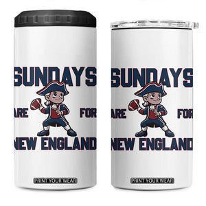 Sundays Are For NE 4 in 1 Can Cooler Tumbler Game Day Sports Fan Gift TS12 One Size: 16 oz White Print Your Wear