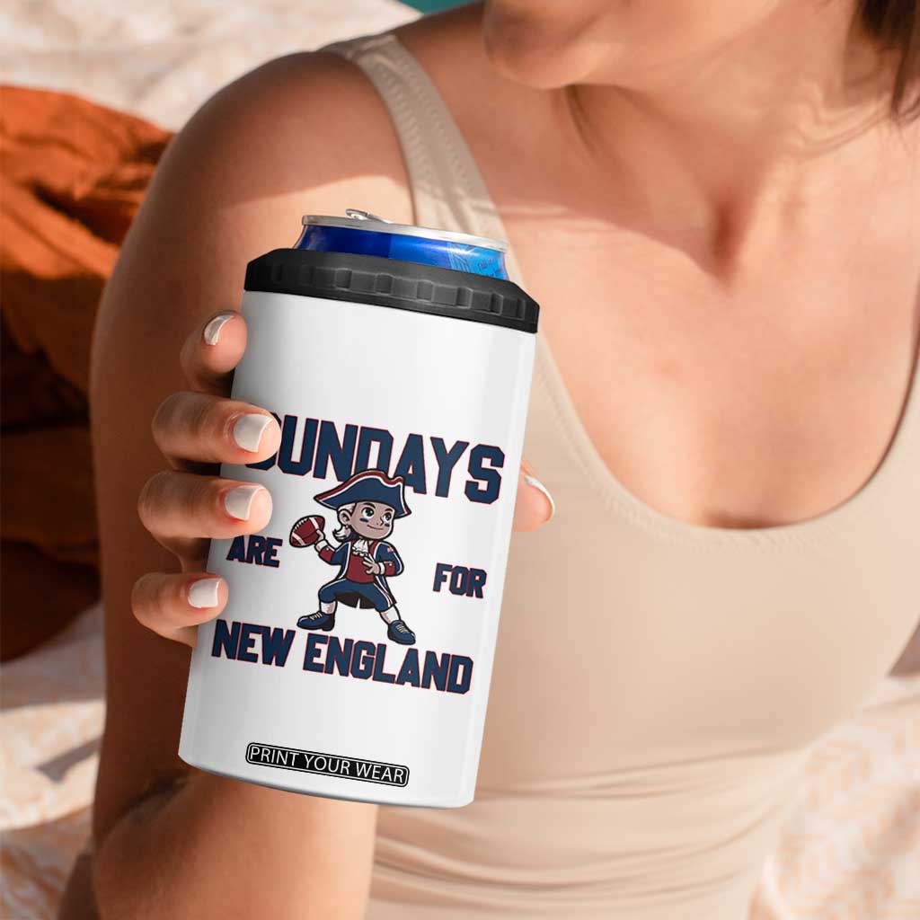 Sundays Are For NE 4 in 1 Can Cooler Tumbler Game Day Sports Fan Gift TS12 Print Your Wear