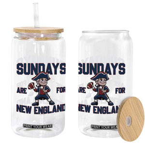 Sundays Are For NE Glass Can Game Day Sports Fan Gift TS12 Print Your Wear