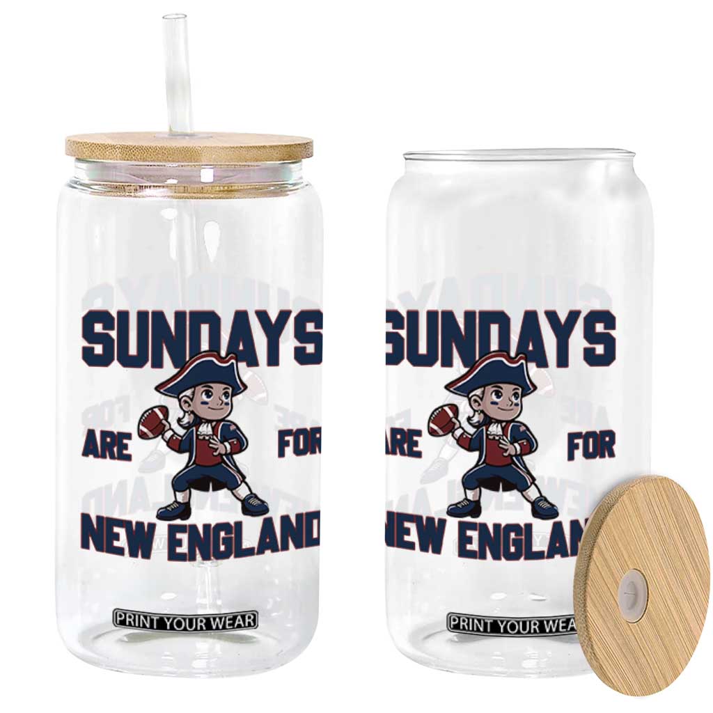 Sundays Are For NE Glass Can Game Day Sports Fan Gift TS12 Print Your Wear