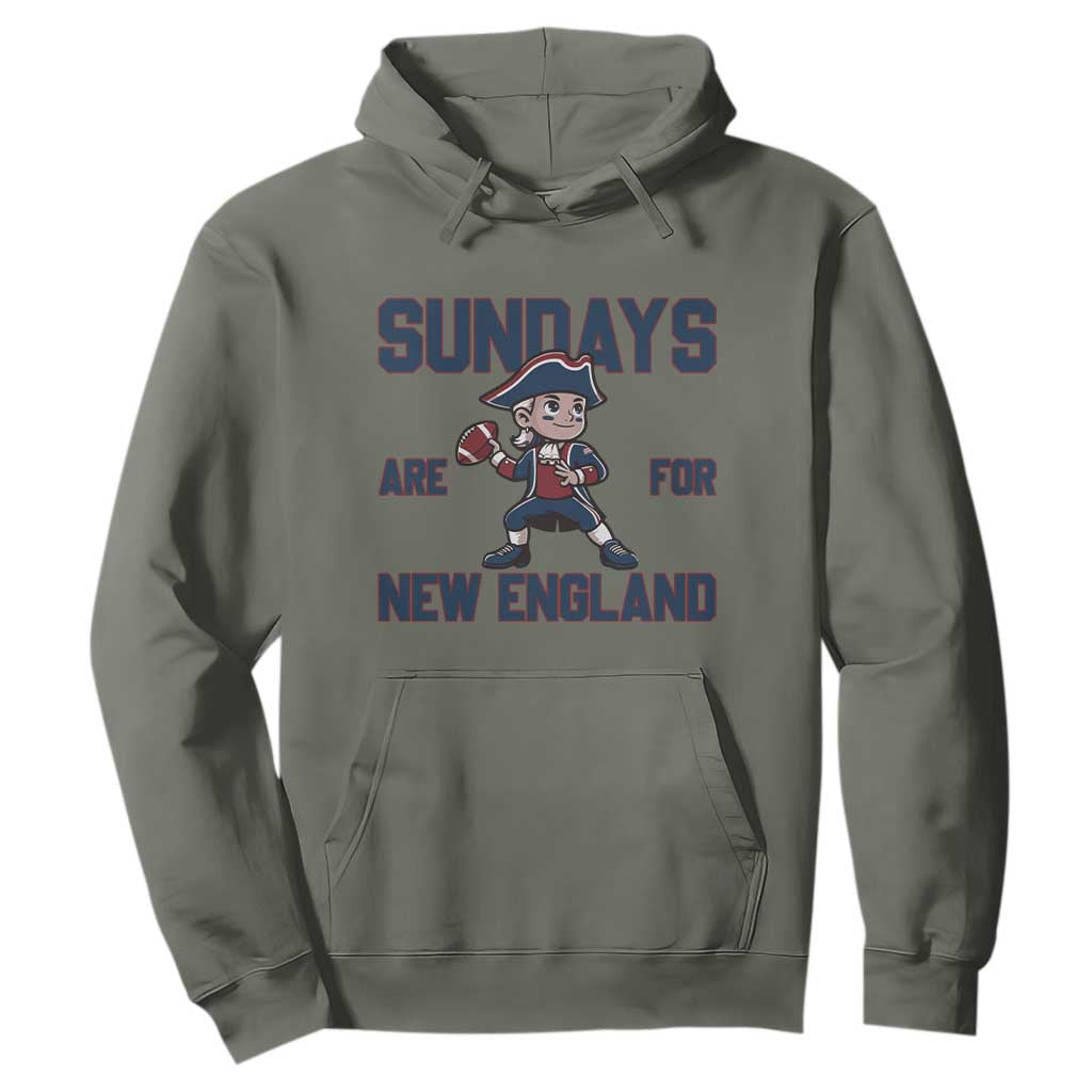 Sundays Are For NE Hoodie Game Day Sports Fan Gift TS12 Military Green Print Your Wear