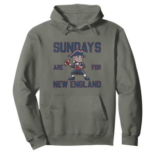 Sundays Are For NE Hoodie Game Day Sports Fan Gift TS12 Military Green Print Your Wear