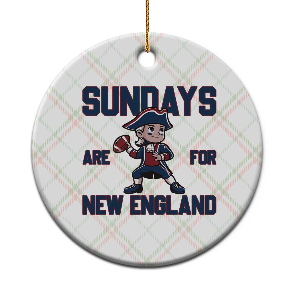 Sundays Are For NE Ceramic Ornament Game Day Sports Fan Gift TS12 1pc Christmas Plaid Print Your Wear