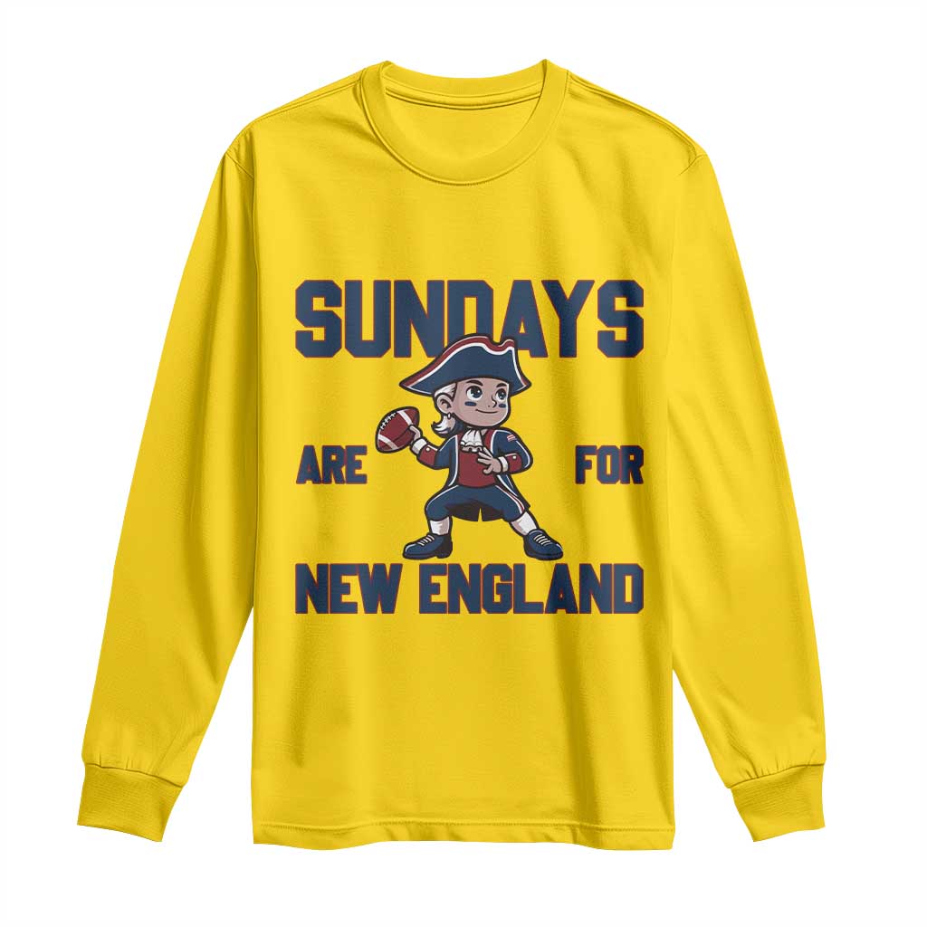 Sundays Are For NE Long Sleeve Shirt Game Day Sports Fan Gift TS12 Daisy Print Your Wear