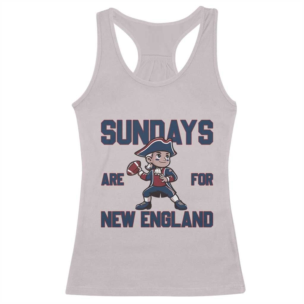 Sundays Are For NE Racerback Tank Top Game Day Sports Fan Gift TS12 Ice Gray Print Your Wear