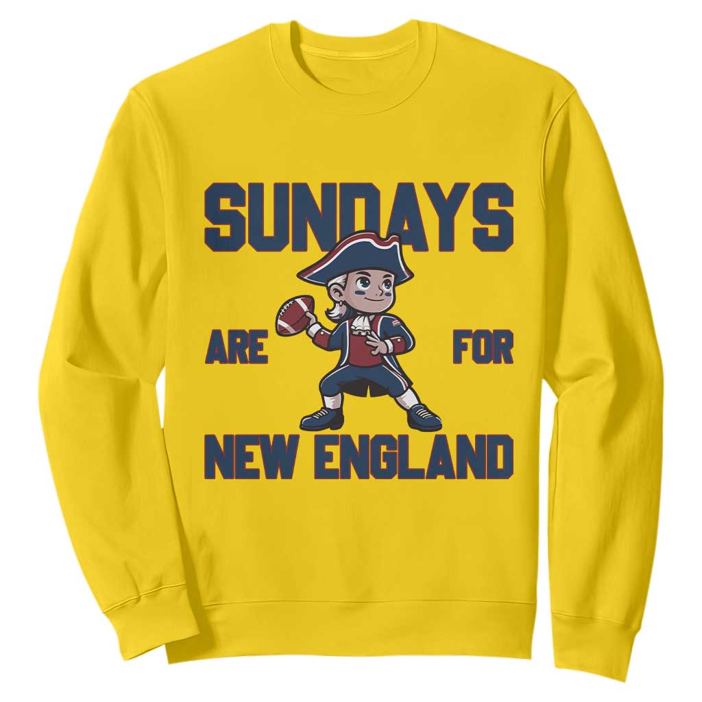 Sundays Are For NE Sweatshirt Game Day Sports Fan Gift TS12 Daisy Print Your Wear
