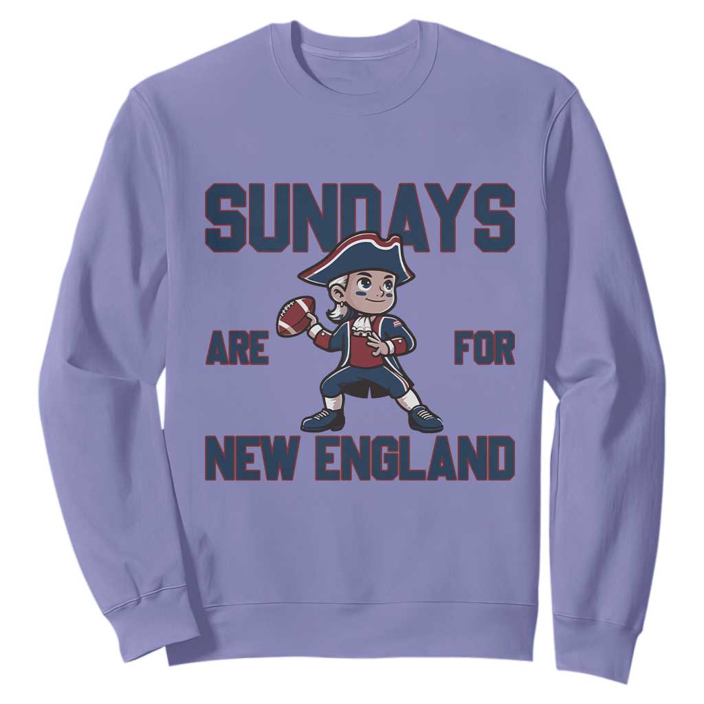 Sundays Are For NE Sweatshirt Game Day Sports Fan Gift TS12 Violet Print Your Wear