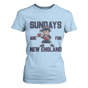 Sundays Are For NE T Shirt For Women Game Day Sports Fan Gift TS12 Light Blue Print Your Wear