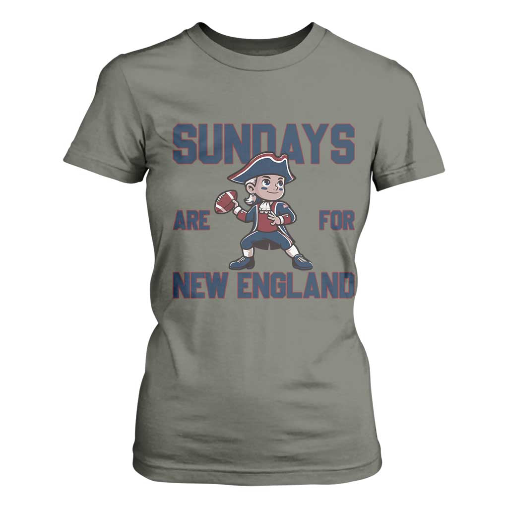 Sundays Are For NE T Shirt For Women Game Day Sports Fan Gift TS12 Military Green Print Your Wear