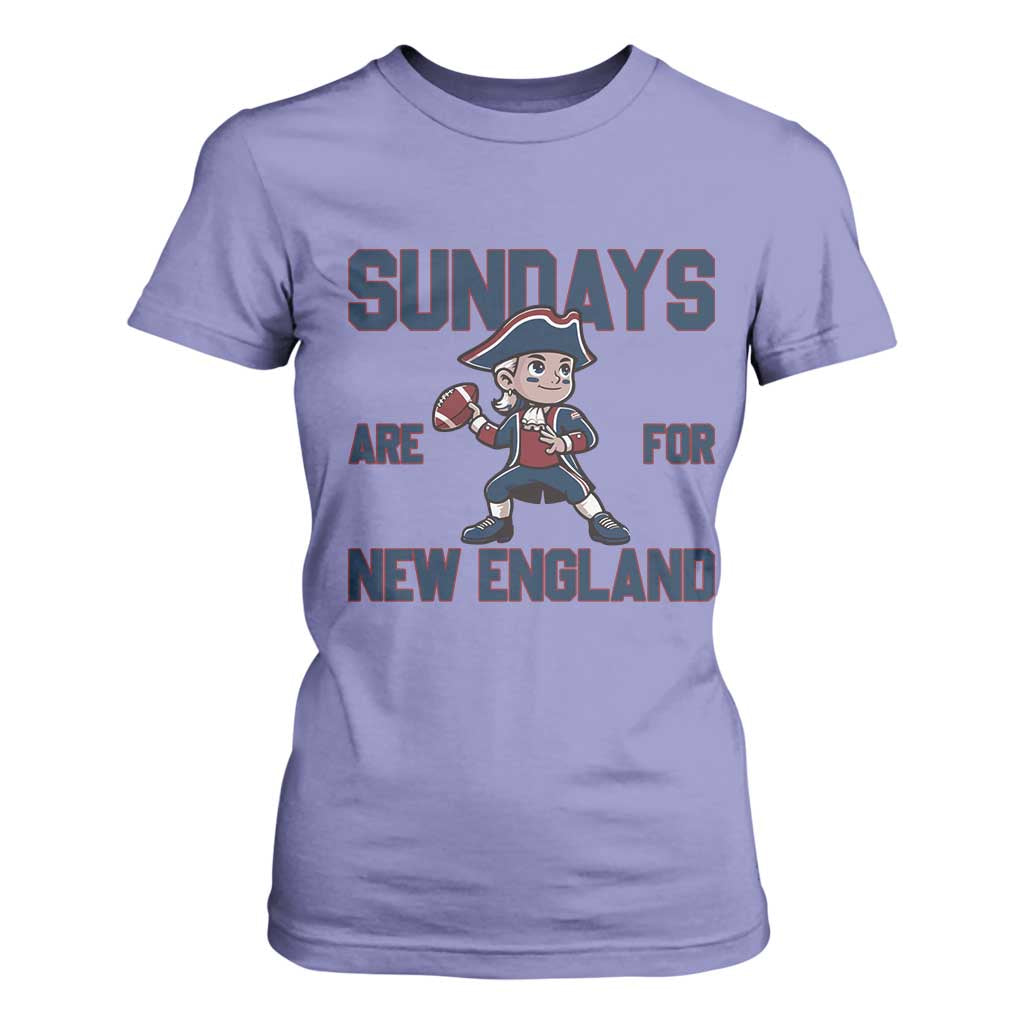 Sundays Are For NE T Shirt For Women Game Day Sports Fan Gift TS12 Violet Print Your Wear