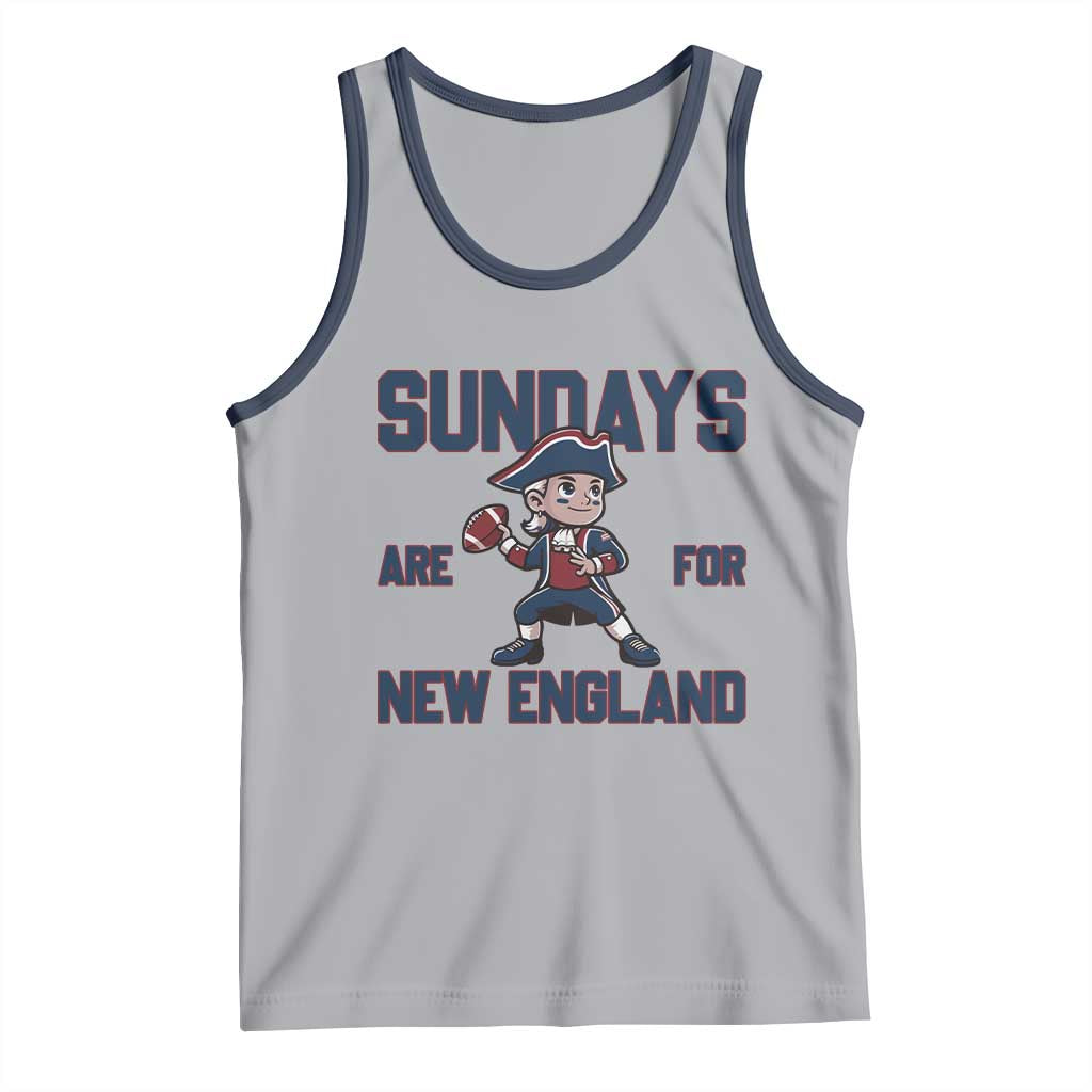 Sundays Are For NE Tank Top Game Day Sports Fan Gift TS12 Athletic Heather Navy Print Your Wear