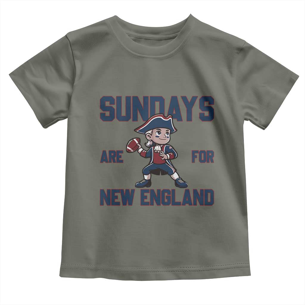 Sundays Are For NE Toddler T Shirt Game Day Sports Fan Gift TS12 Military Green Print Your Wear