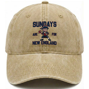 Sundays Are For NE Washed Cotton Baseball Cap Game Day Sports Fan Gift TS12 Print Your Wear
