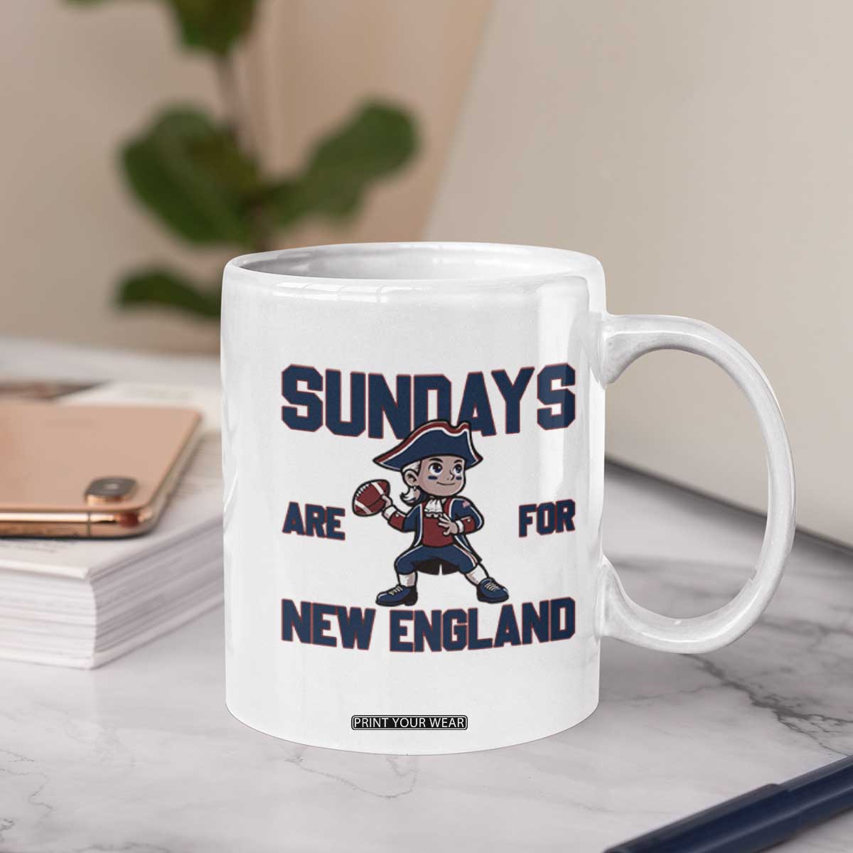 Sundays Are For NE Coffee Mug Game Day Sports Fan Gift TS12 Print Your Wear