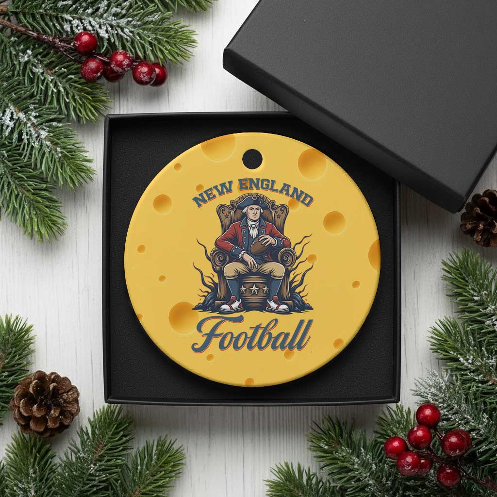 Funny George Washington NE Football Lover Gift Ceramic Ornament TS12 1pc Yellow Cheese Print Your Wear