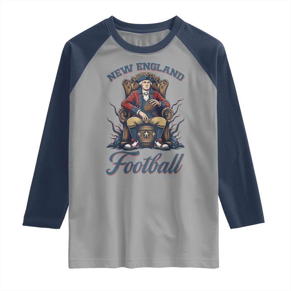 Funny George Washington NE Football Lover Gift Raglan Shirt TS12 Sport Gray Navy Print Your Wear