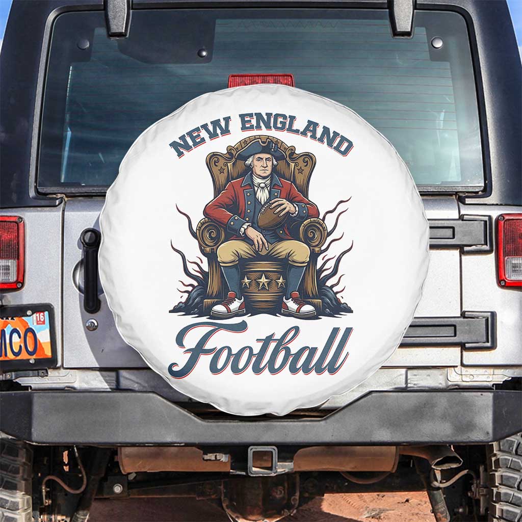Funny George Washington NE Football Lover Gift Spare Tire Cover TS12 No hole White Print Your Wear